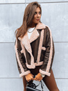 Damen Kunstlederjacke PLAYDIVA Farbe Braun DSTREET TY3851
