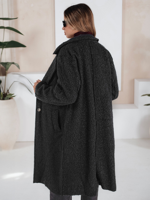 Langer Schafsfellmantel für Frauen schwarz Dstreet NY0754