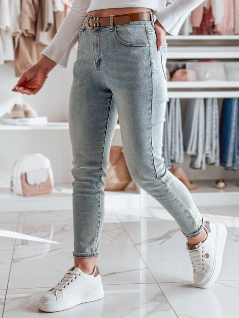 Damen Denim Slim Fit Hose mit Gürtel SLIMVISA blau Dstreet UY2460