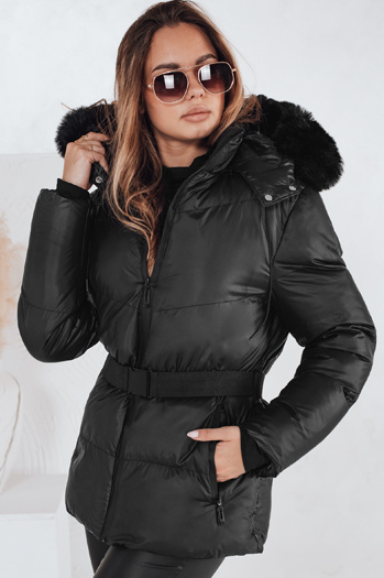 Damen Winter Steppjacke mit Kapuze LOVELINA schwarz Dstreet TY4981
