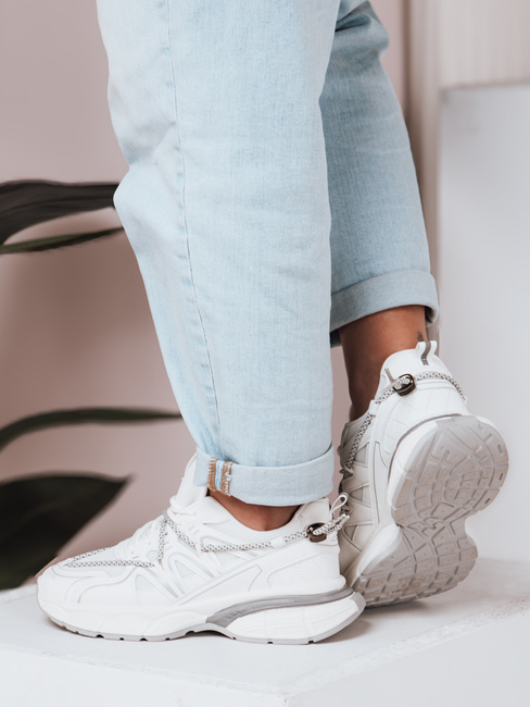 Damen sportlich flache Sohle Turnschuhe LUXORUNS weiß Dstreet ZY0617