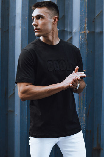 Bedrucktes Herren-T-Shirt schwarz Dstreet RX5511