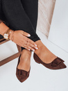 Damen Ballerinas aus braunem Wildleder Dstreet ZY1053