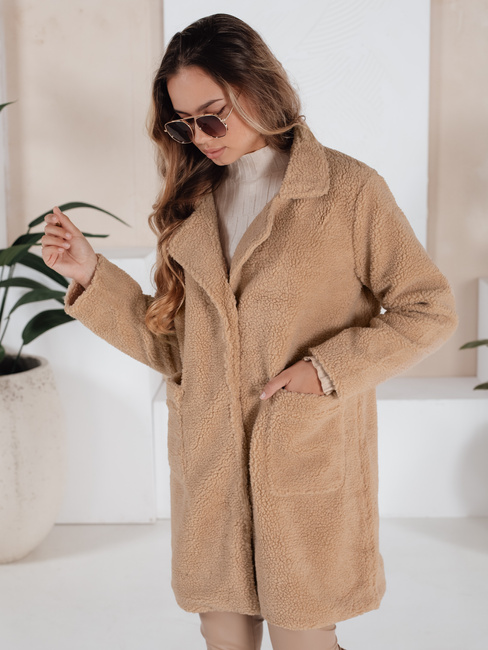 Damen Teddyfell Wintermantel beige Dstreet NY0757