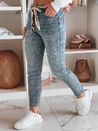 Damen Denim Slim Fit Hose mit Gürtel FLORAJIN blau Dstreet UY2463