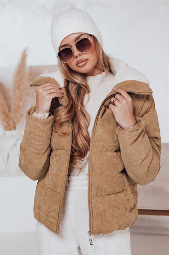 Damen Winterjacke TRENDYGLAM dunkelbeige Dstreet TY4359