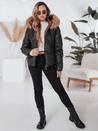 Damen Winterjacke COLDLIKE gesteppt mit Kapuze schwarz Dstreet TY5001