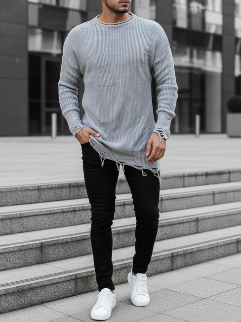 Herren Winterpullover Farbe Hellgrau DSTREET WX1963