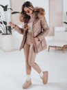 Damen Winterjacke SOLARIS Farbe Cappuccino DSTREET TY4010