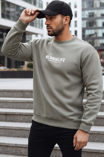 Herren Sweatshirt khaki bedruckt Dstreet BX5929