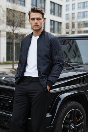 Herren Bomberjacke Dunkelblau Dstreet TX4424