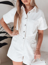 DINOZIA weiß Denim kurzen Overall Dstreet EY2589