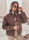 Kurze Damen-Winter-Steppjacke VIBEGIRL dunkelbeige Dstreet TY4945