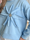 Damen Bluse in Übergröße mit PETITKA Blume blau Dstreet BY1385