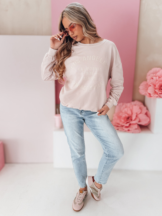 Damen Sweatshirt in Übergröße KALISTYLE puderrosa Dstreet BY1364