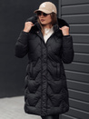 Damen Winterjacke MYANNA lang gesteppt mit Kapuze schwarz Dstreet TY4679