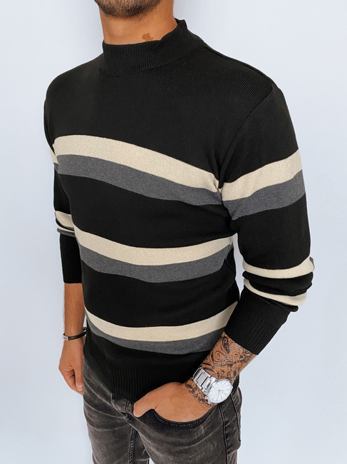 Herren Gestreifte Pullover Farbe Schwarz DSTREET WX2127