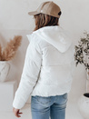 Kurze Damen GLAMVO Daunenjacke mit Kapuze weiß Dstreet TY4952