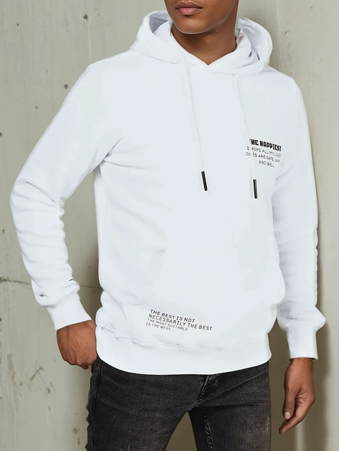 Herren Sweatshirt mit Aufdruck Farbe Weiß DSTREET BX5686