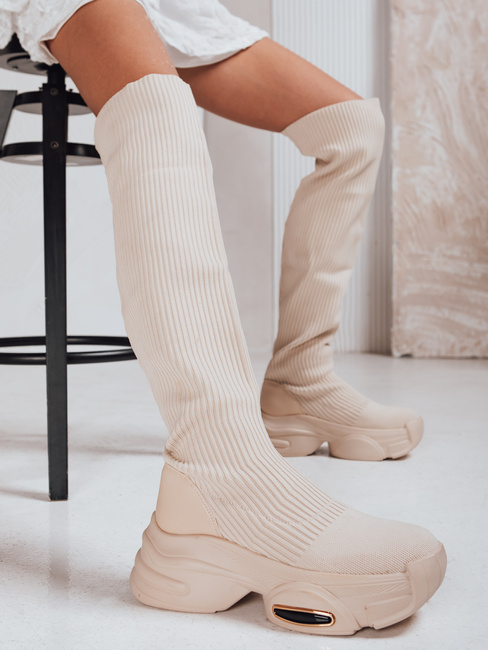 Damen Sockenstiefel beige Dstreet ZY1322