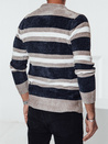 Gestreifter Marineblauer Herren-Pullover Dstreet WX2263