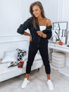 Damen Trainingsanzug Set AMILIA PREMIUM Schwarz Dstreet AY0741