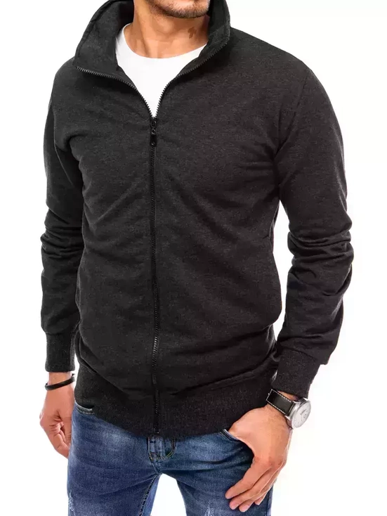 Herren Sweatshirt Zip Dunkelgrau Dstreet BX5087