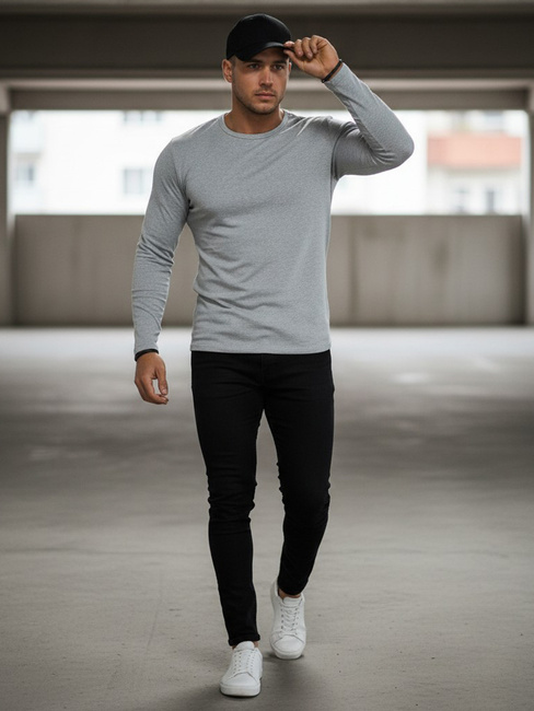 Herren grau Dstreet Longsleeve LX0578