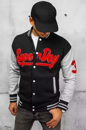 Herren Sweatshirt mit Reißverschluss Farbe Schwarz DSTREET BX5444