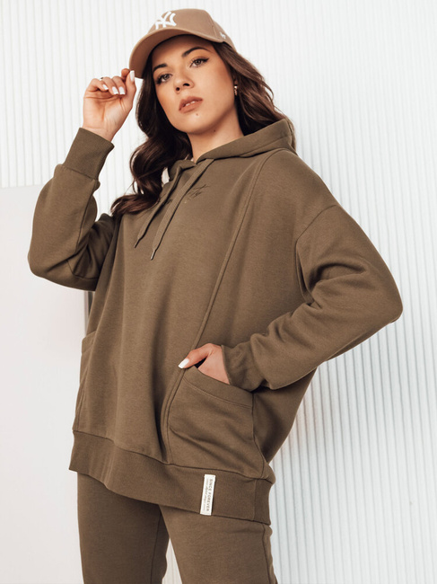 Damen Sweatshirt mit Kapuze ALIEENS Farbe Braun DSTREET BY1278