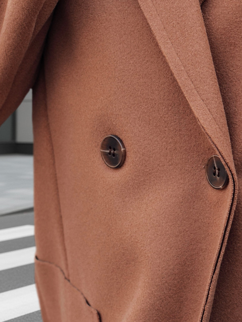 Damen Mantel in Übergröße LINNORE lang camel Dstreet NY0703