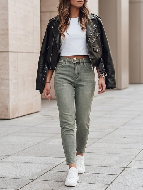 Damen Denim Slim Fit Hose mit Gürtel SLIMFIZ blau Dstreet UY2494