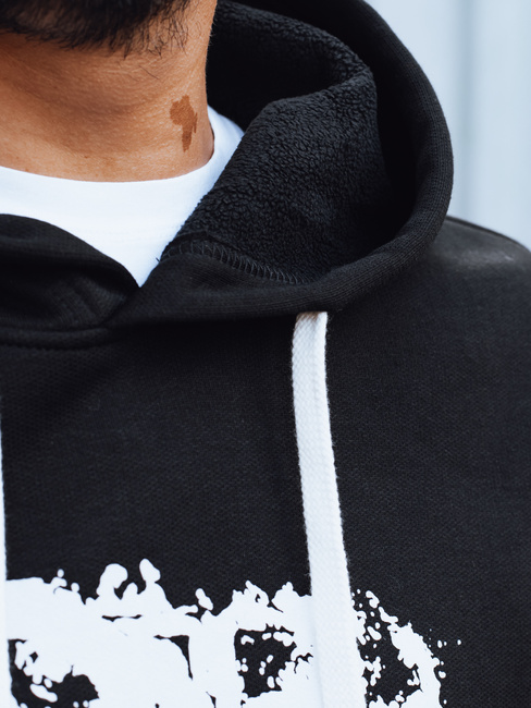 Herren bedrucktes isoliertes Sweatshirt schwarz Dstreet BX5927