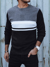 Grauer und schwarzer Herren-Pullover Dstreet WX2206