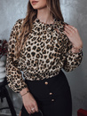 SAVANATOP Damen Bluse in Übergröße mit Leopardenmuster Dstreet RY2711