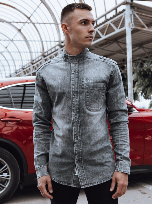 Herrenhemd grau Dstreet DX2585
