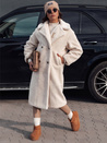 Damen Wintermantel LUXERII langes Fell beige Dstreet TY4691
