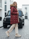 Damen Winterjacke VIRELIA gesteppt mit Kapuze kastanienbraun Dstreet TY4935