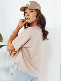 Damen Bluse mit kurze Ärmeln ARRIWA Farbe Beige DSTREET RY2510_2