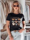 Damen Herz-T-Shirt LOVETIK schwarz Dstreet RY2734