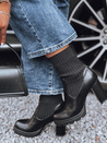 DOMVIBE Damenstiefel mit klobigem Absatz schwarz Dstreet ZY0515