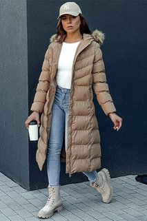 Damen Wintermantel LUXWARM dunkelbeige Dstreet TY4375