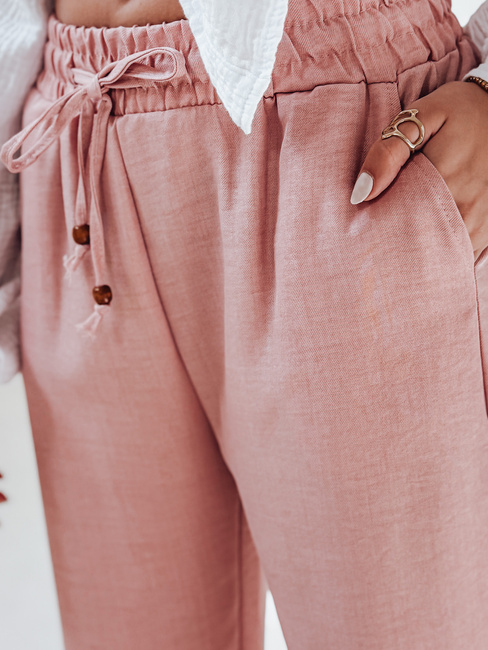 Damen Stoffhose mit weitem Bein LINESSA rosa Dstreet UY2645