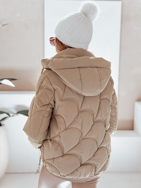 Damen Winterjacke LOVEWARM kurz gesteppt mit Kapuze camel Dstreet TY5041