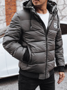 Herren Steppwinterjacke mit Kapuze grau Dstreet TX5073