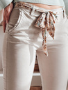 Damen Stoff Chinohose mit Gürtel ROSSALI hellbeige Dstreet UY2537