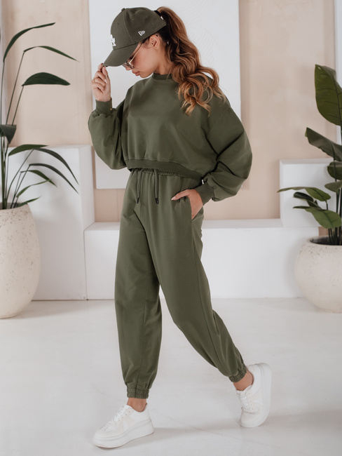 Damen Trainingsanzug Set SOLIR khaki Dstreet AY1019