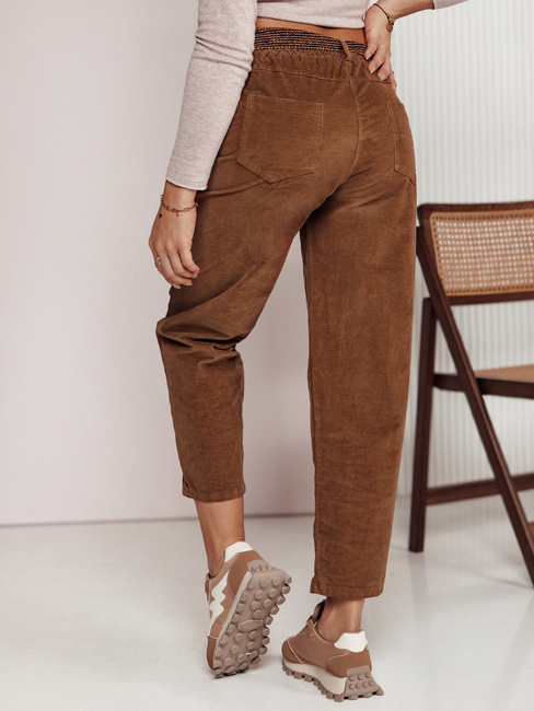 Damen Cordhose Einheitsgröße SOFTYLA in gestreift camel Dstreet UY2279
