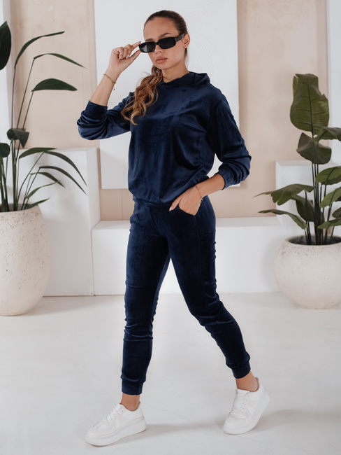 Damen Veloursanzug SO COMFY Farbe Dunkelblau DSTREET AY0884