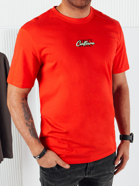 Herren T-shirt mit Aufdruck Farbe Orange DSTREET RX5423